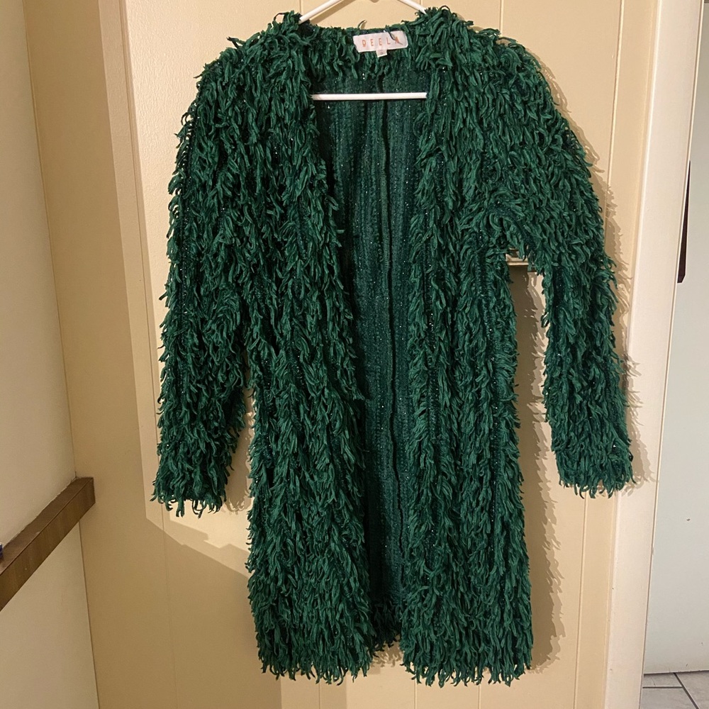 Feathery long cardigan
